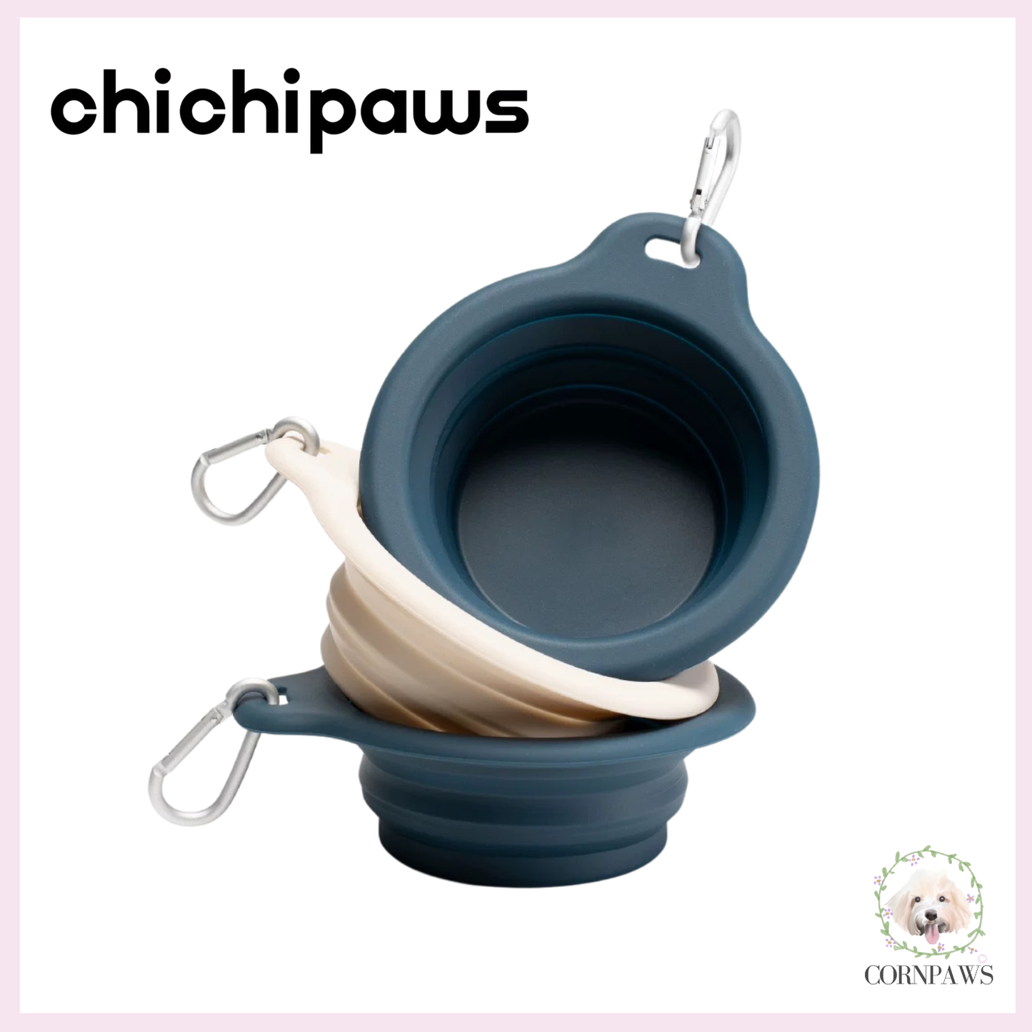 Chichipaws Portable Pet Collapsible Silicone Bowl