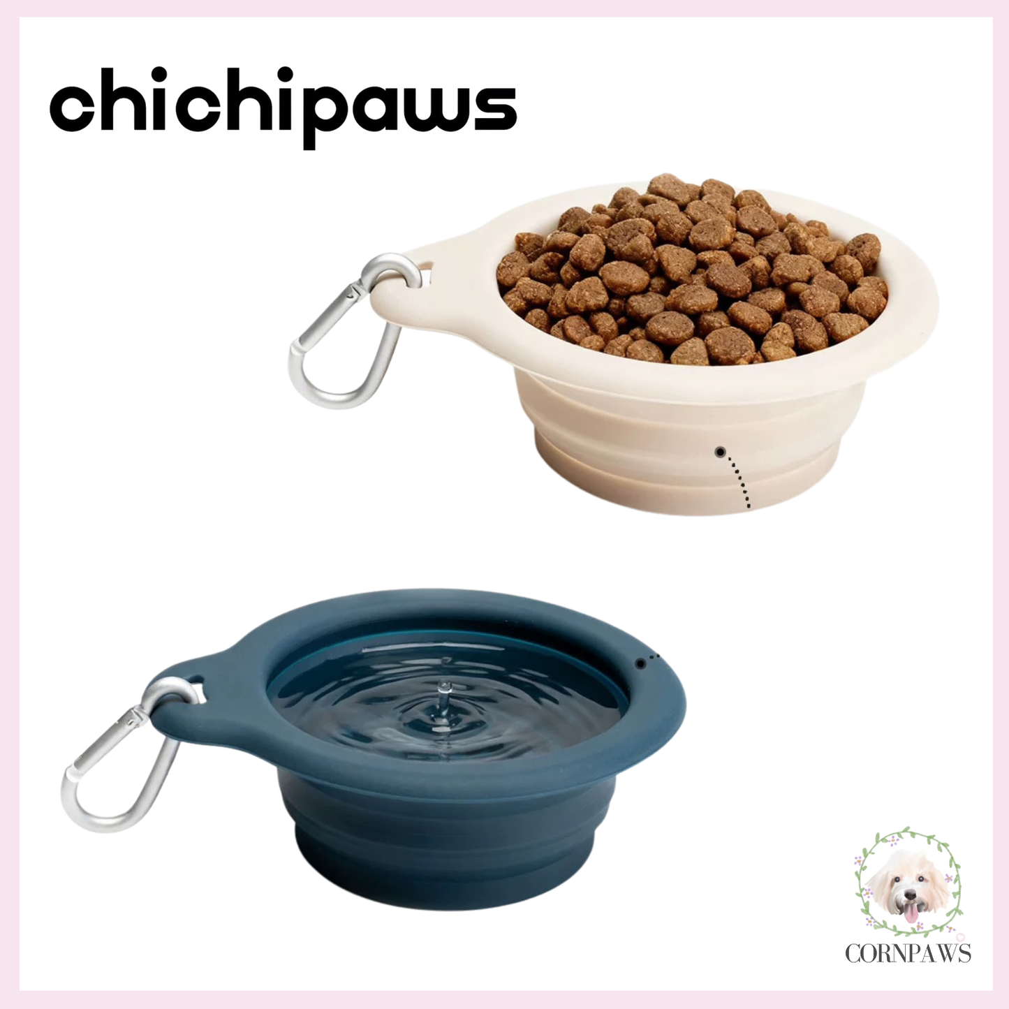 Chichipaws Portable Pet Collapsible Silicone Bowl