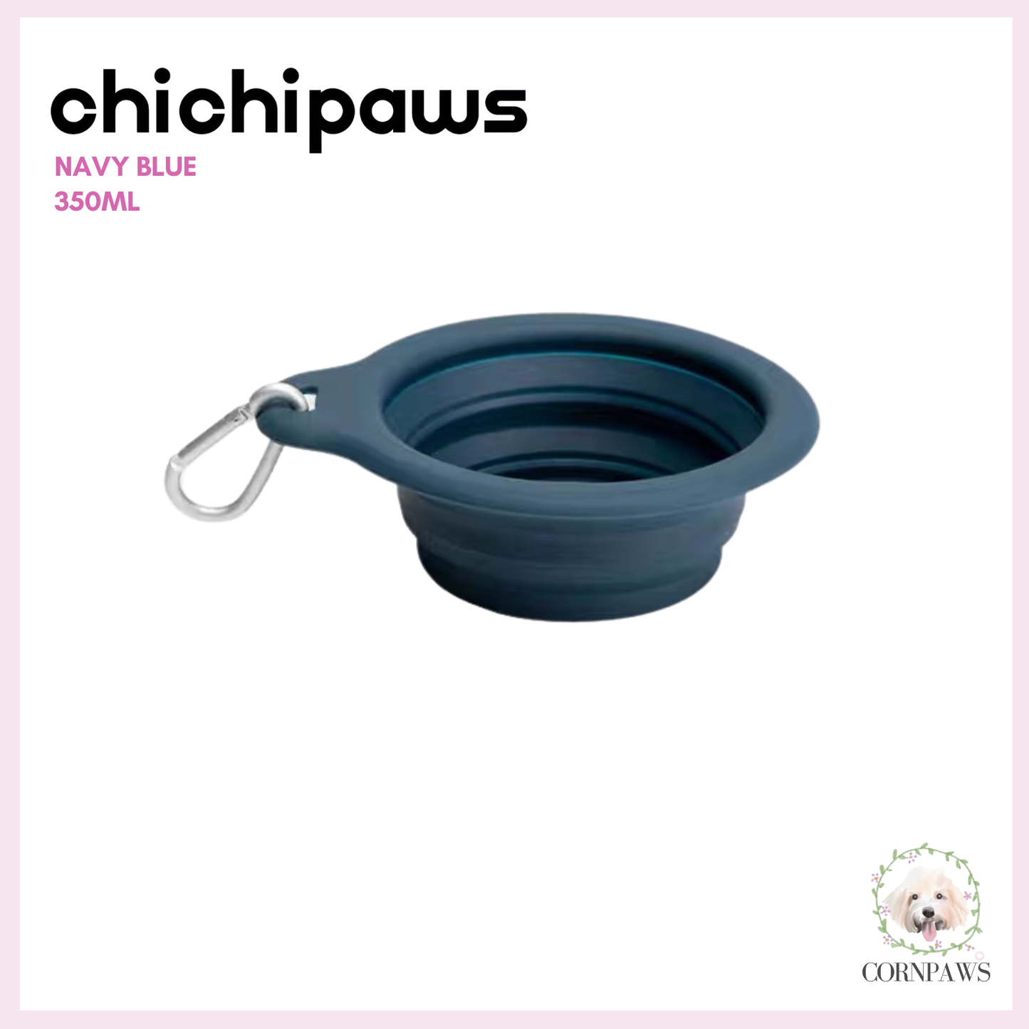 Chichipaws Portable Pet Collapsible Silicone Bowl