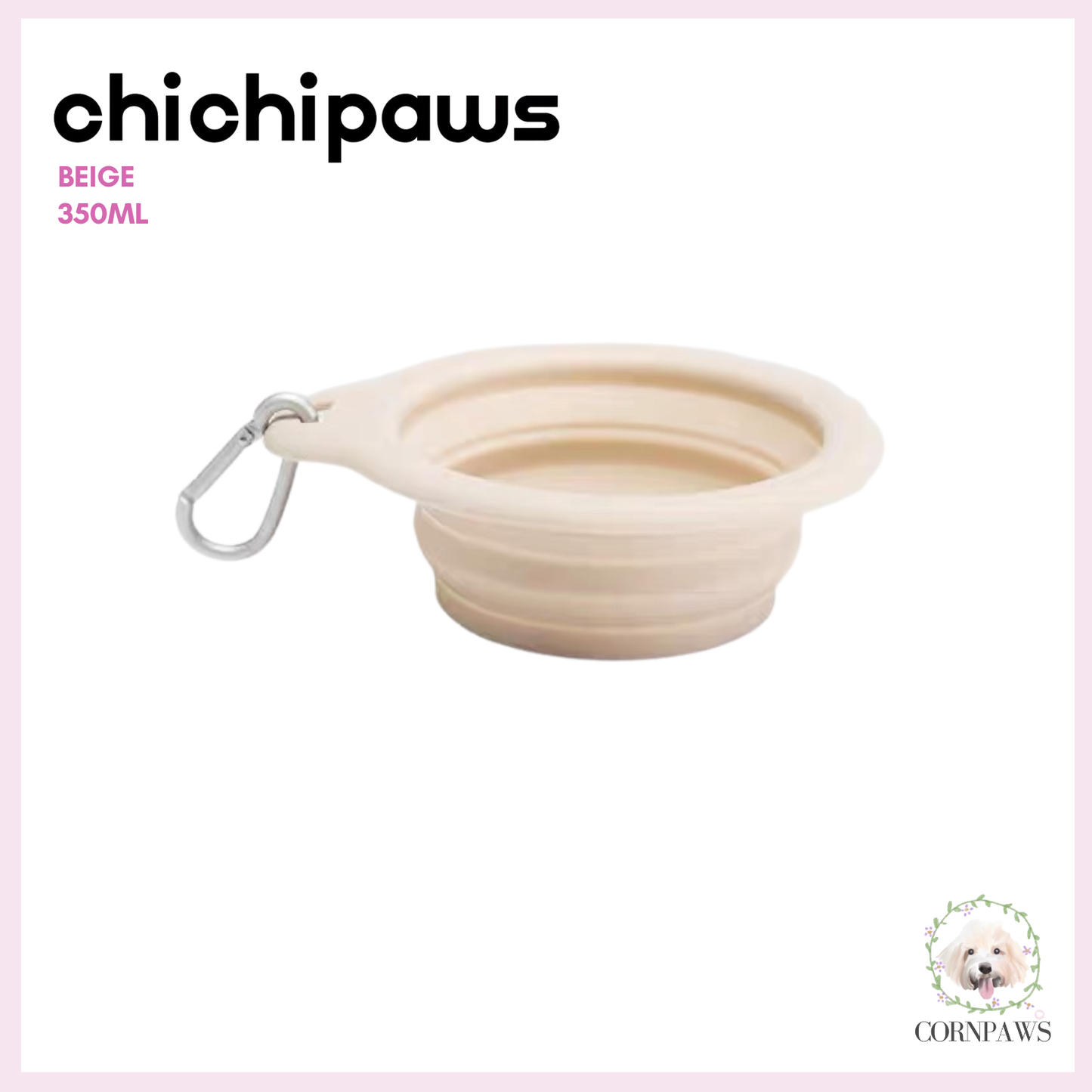 Chichipaws Portable Pet Collapsible Silicone Bowl