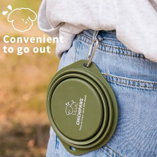 Chichipaws Portable Pet Collapsible Silicone Bowl